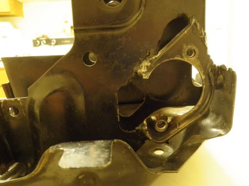 MKIII DBW bracket welded to the Corrado pedal assembly. 