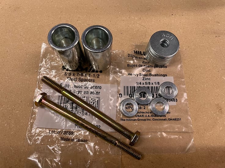 Spacers and radiator PSC cooler relocation spacer parts