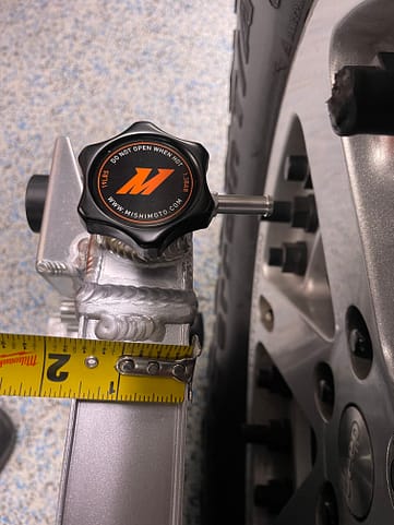 Jeep JK Radiator Upgrade Mishimoto thickness