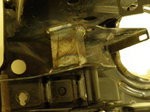 Here is is welded in place prior to paint and assembly 