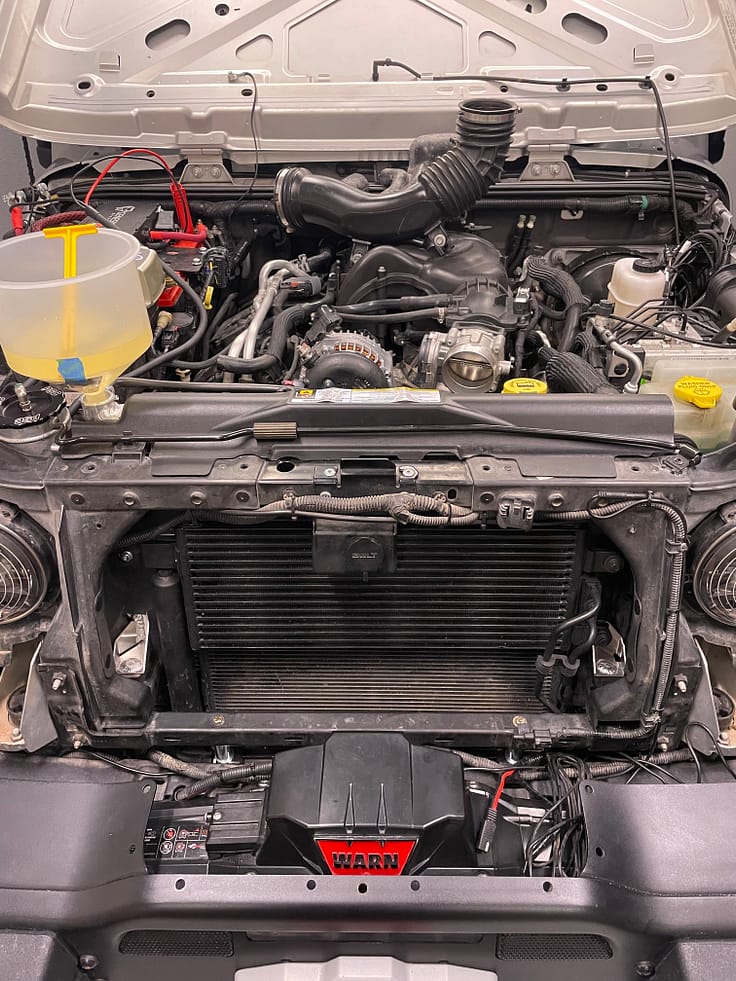 Jeep JK Radiator Upgrade bleeding system