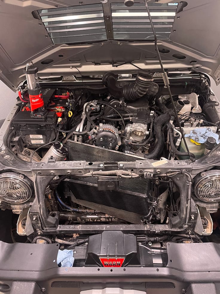 Jeep JK Radiator Upgrade disassembly