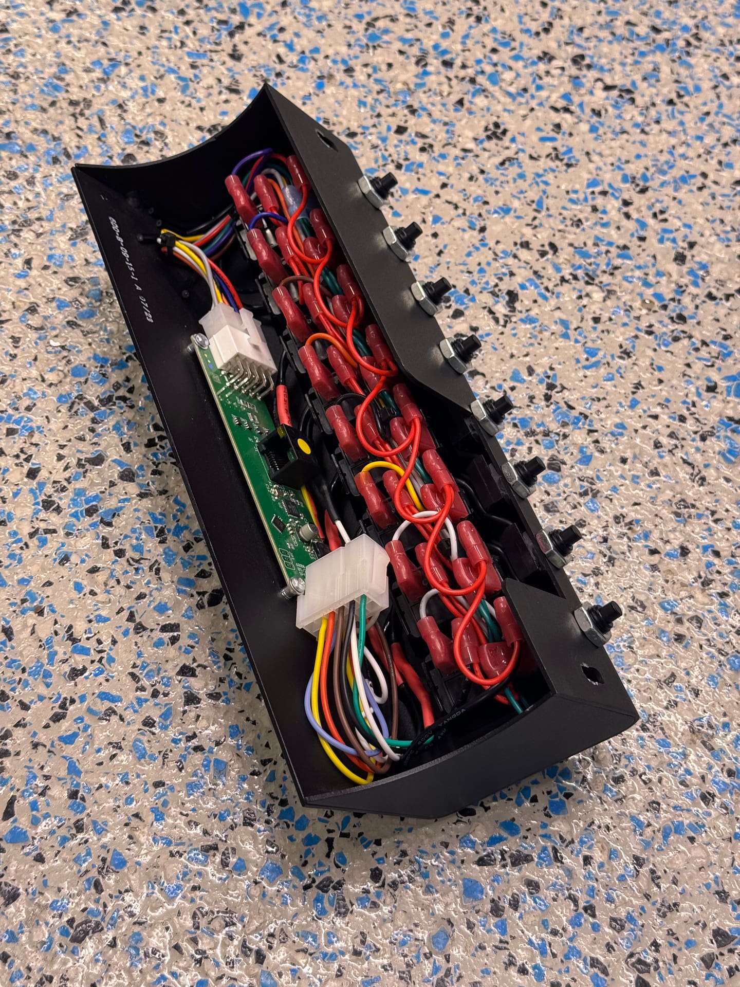 Jeep JK switch panel with wiring tucked away